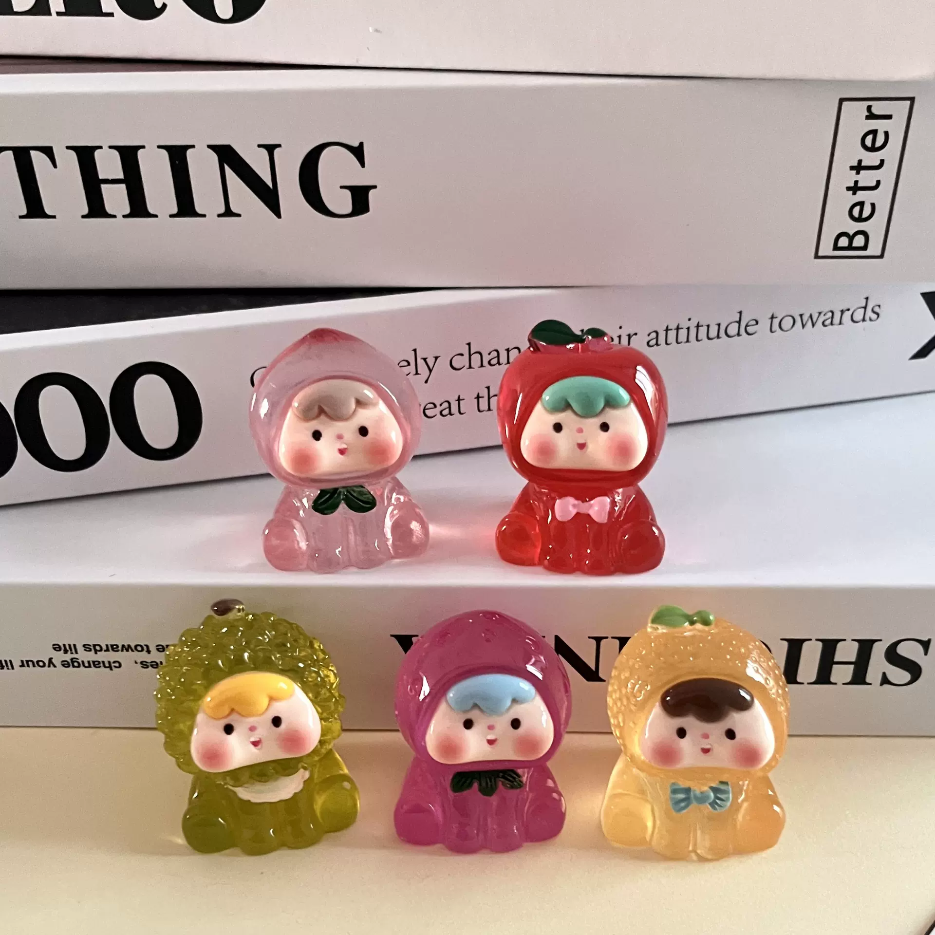 现货立体高透水果崽崽树脂摆件手工diy饰品配件抖音爆款盲袋钥匙