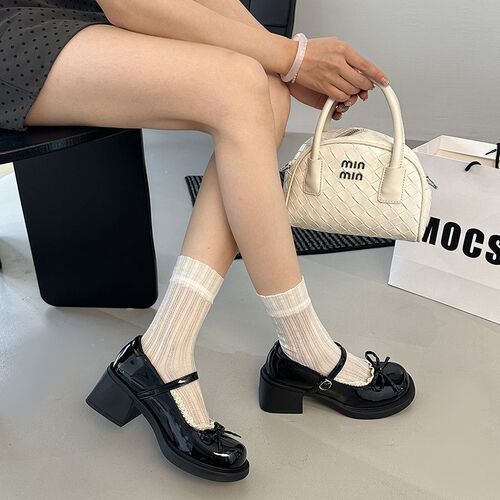 Cute Mary Jane Flat Shoes for Women - Summer New Arrival, Versatile, British Style, Round Toe with Bowknot, Go-Anywhere Pumps