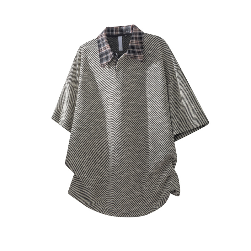 Foreign Trade Cross-Border Wholesale of 2026 New Fashion Trendy Heavyweight Jacquard Star-Patterned Polo Shirts