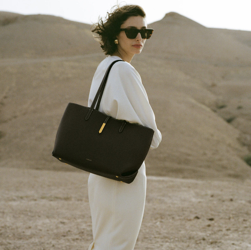 Cross-Border Demellier Large-Capacity Tote Bag, New Suede Handbag, Genuine Leather Texture Shoulder Underarm Bag