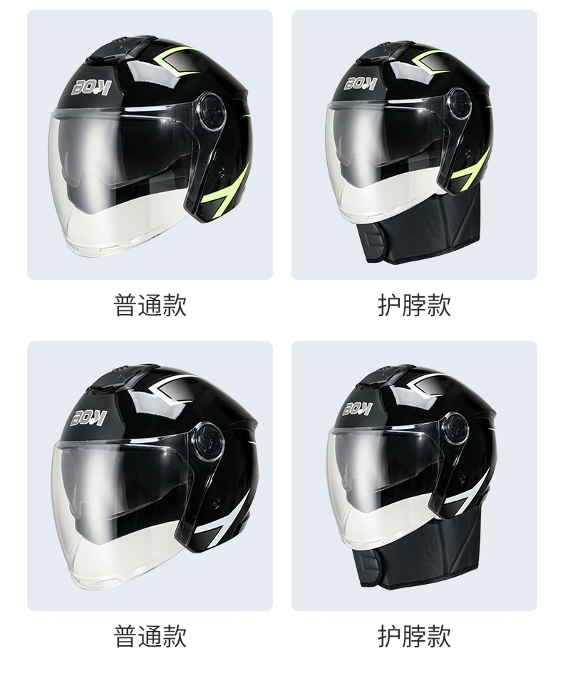 Four-Season Unisex Dual-Lens Electric Vehicle Helmet New National Standard Certified Anti-Fog and Rain-Proof Mecha Style Warm
