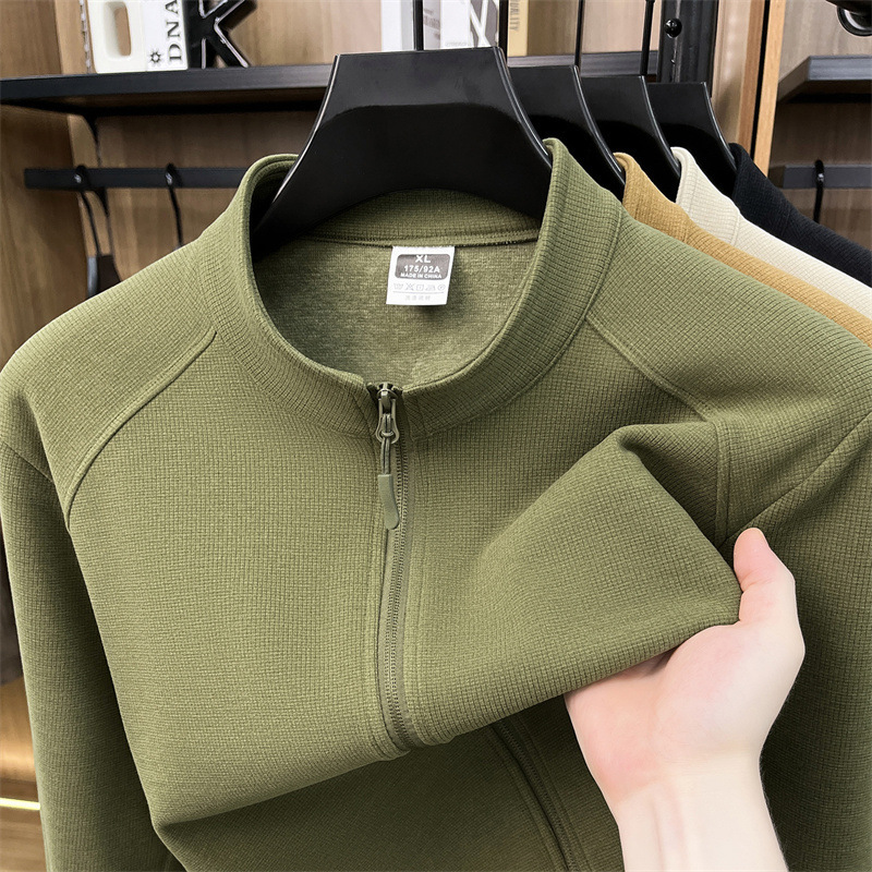 Lyocell Wool Cardigan Sweatshirt Stand Collar Zipper Men's Jacket Business Casual Knit Jacket Men's Wholesale Lyocell Wool Cardigan Sweatshirt Stand Collar Zipper Men's Jacket Business Casual Knit Jacket Men's Wholesale