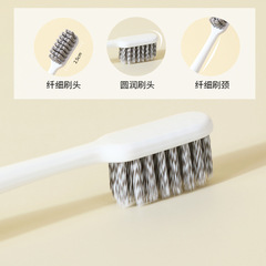 Softgrip Toothbrush with Soft Rubber Handle, Dual-Helix Gum Cleaning, Family Pack Set, Couple Adult Dual-Piece Set