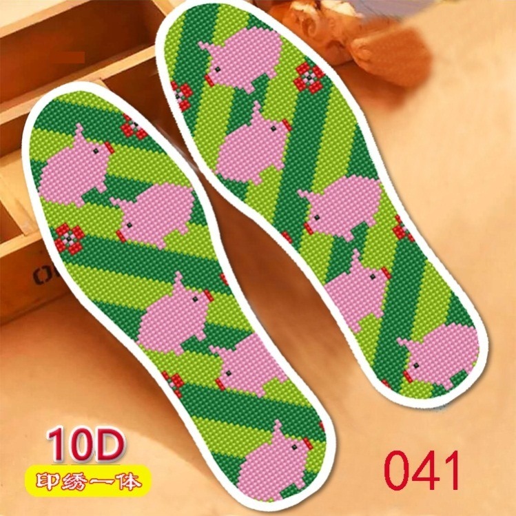 鞋垫花样布鞋垫结实制作刺绣十字绣鞋新款手工缓震布料男士