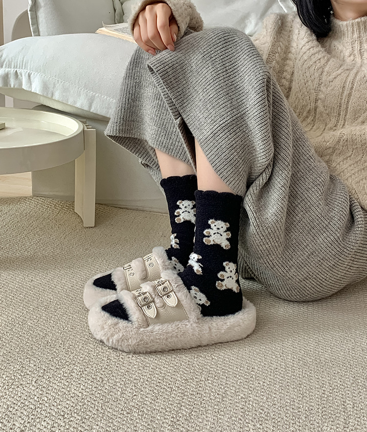 Cute, Sweet Style Cute Sweet Women's Bear Polyester Ankle Socks A Pair