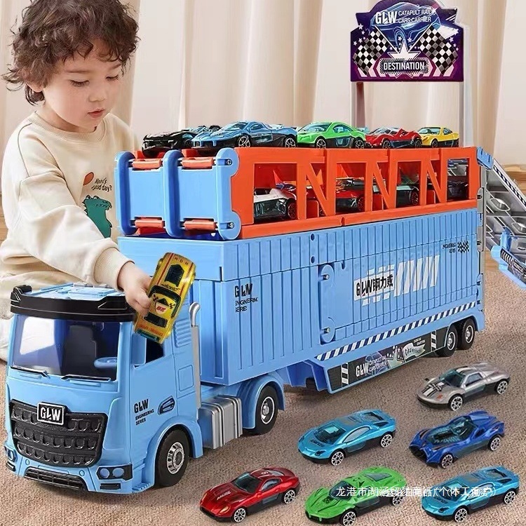 Extra Large Deformable Track Ejection Truck Alloy Car Storage Transport Truck Kidsren's Toy Boy Gift