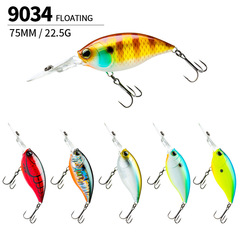 Spinning Lure Floating Rocking Fat Frog Fishbait 75mm/22.5g Freshwater/Sea Fishing for Largemouth Bass and Yellow Catfish Model 9034