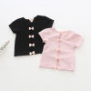 Summer children's top, T-shirt with bow, season 2021, western style