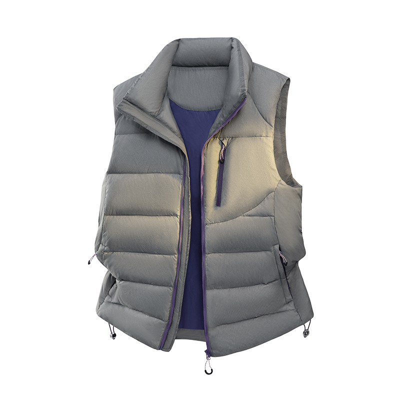 90% National Standard White Duck down Outdoor Color-Blocked down Vest Unisex Couple Style Casual Versatile Pocket Stand Collar 90% National Standard White Duck down Outdoor Color-Blocked down Vest Unisex Couple Style Casual Versatile Pocket Stand Collar
