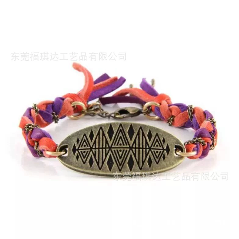 Ручной вязаный браслет красная веревка плетеный браслет ювелирные изделия из золотой стали браслет подарочный браслет рекламный браслет