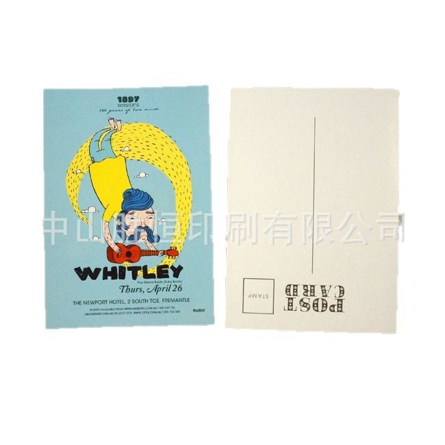 纪念明信片贺卡可加LOGO烫金局部UV个性化工艺纸质礼盒定制