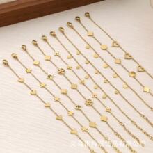 �羳��Լ�����Ѹ�����18K�𲻵�ɫ����ŮinsС�������Ʒ