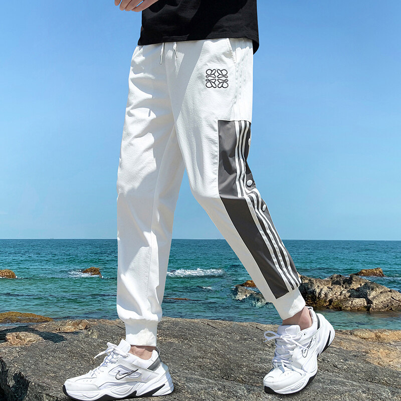 New Striped Boys' Trousers, Popular Korean Men's Casual Pants, Loose-fitting Leggings, National Tide Sports Pants, Wholesale