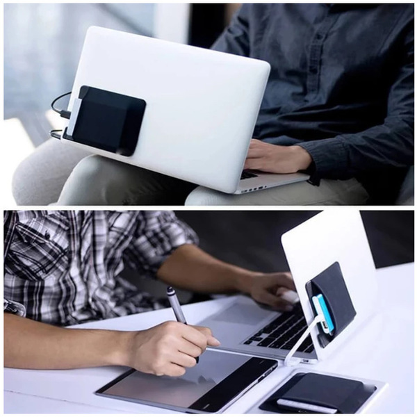 Adhesive laptop