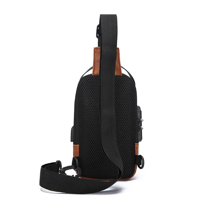Men's chest bag, casual water-repellent single-shoulder crossbody bag, men's high-end outdoor travel bag, cycling bag, storage bag undefined