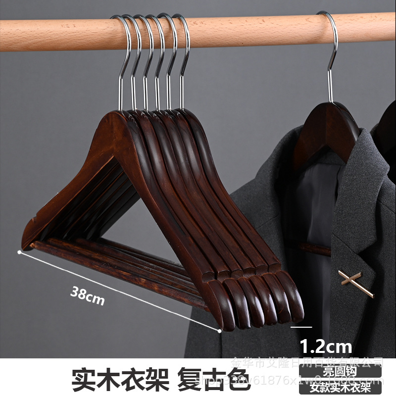 Antideslizante percha sin costuras percha de madera maciza percha pantalones adultos pantalones de rack clip tienda de ropa traje pantalla ropa de rack soporte de ropa al por mayor