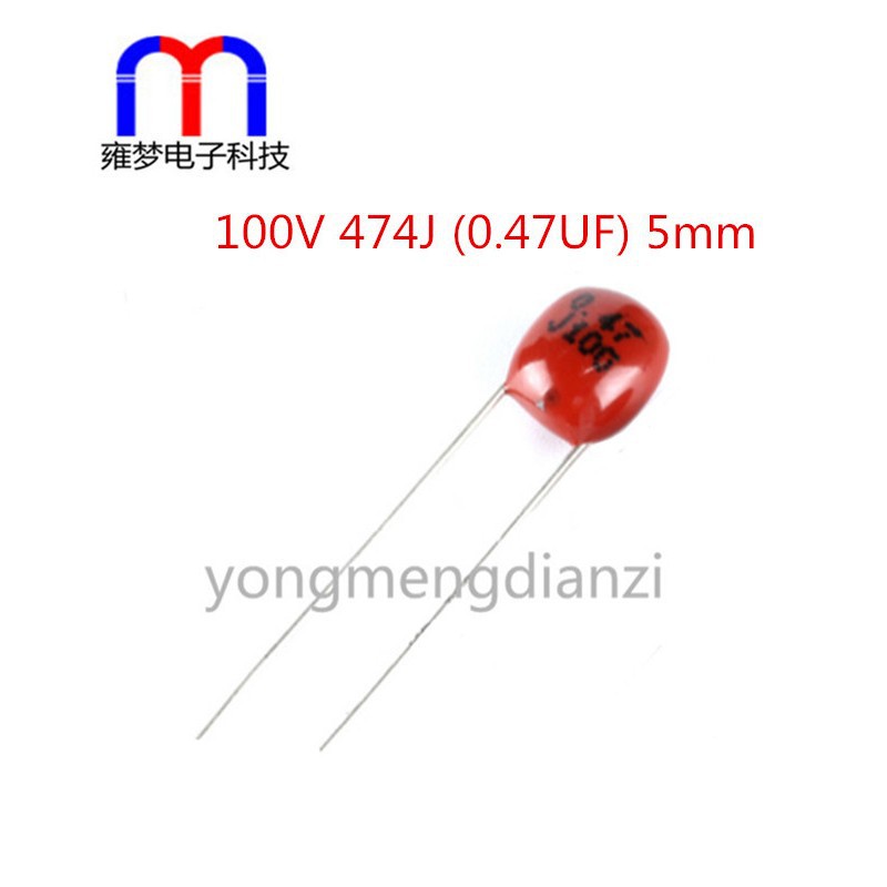 CBB电容 CL电容器 100V 474J 0.47UF 脚距5MM 全新正品 薄膜电容