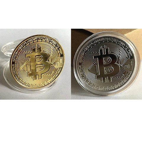 Bitcoin Bitcoin moneda conmemorativa relieve tridimensional artesanía en metal Bitcoin b moneda de oro de hadas de dientes de moneda de oro