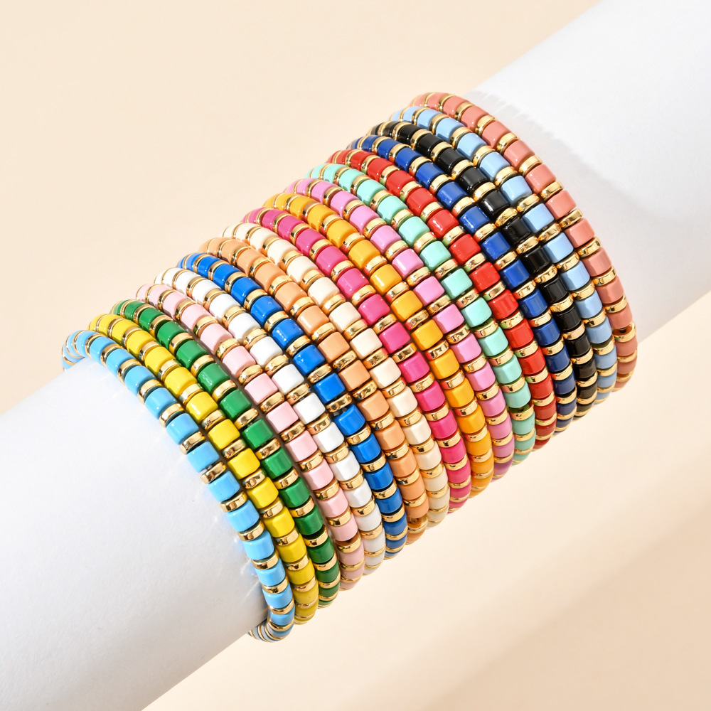 25g Weight Artistic Round Alloy Enamel Stoving Varnish Women's Bracelets
