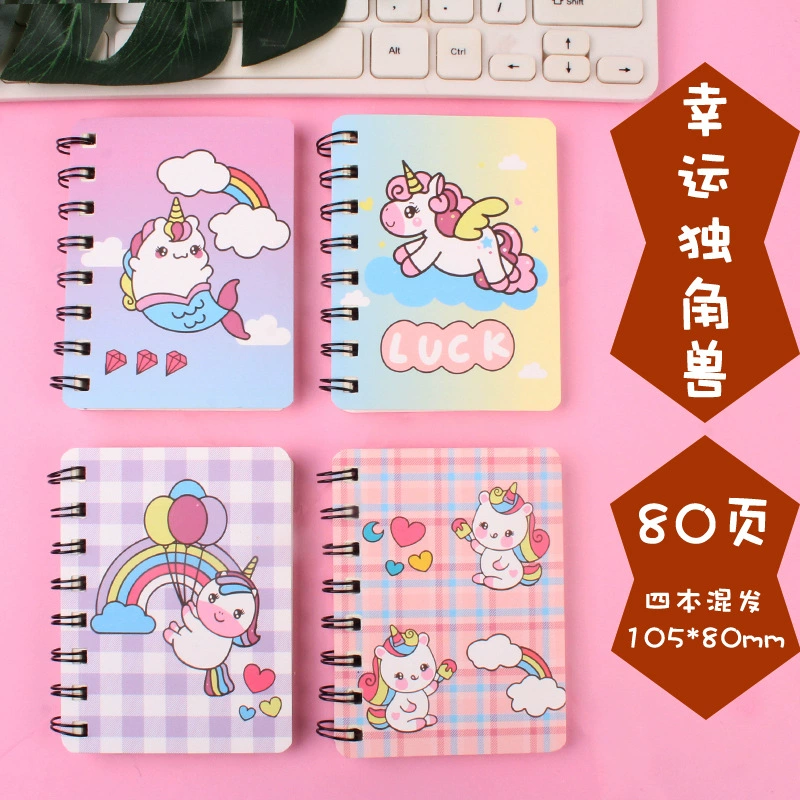 Мультяшной Notebook Mini 'Laptop' — Spiral Animal Covers, Portable A6-Style, Random Designs