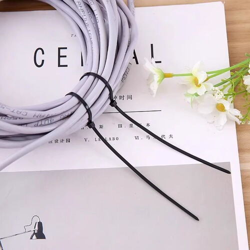 Self-Locking Nylon Cable Ties, Heavy-Duty Plastic Snap-Clip Fasteners, Black Wire Ties, Binding & Bundling Straps