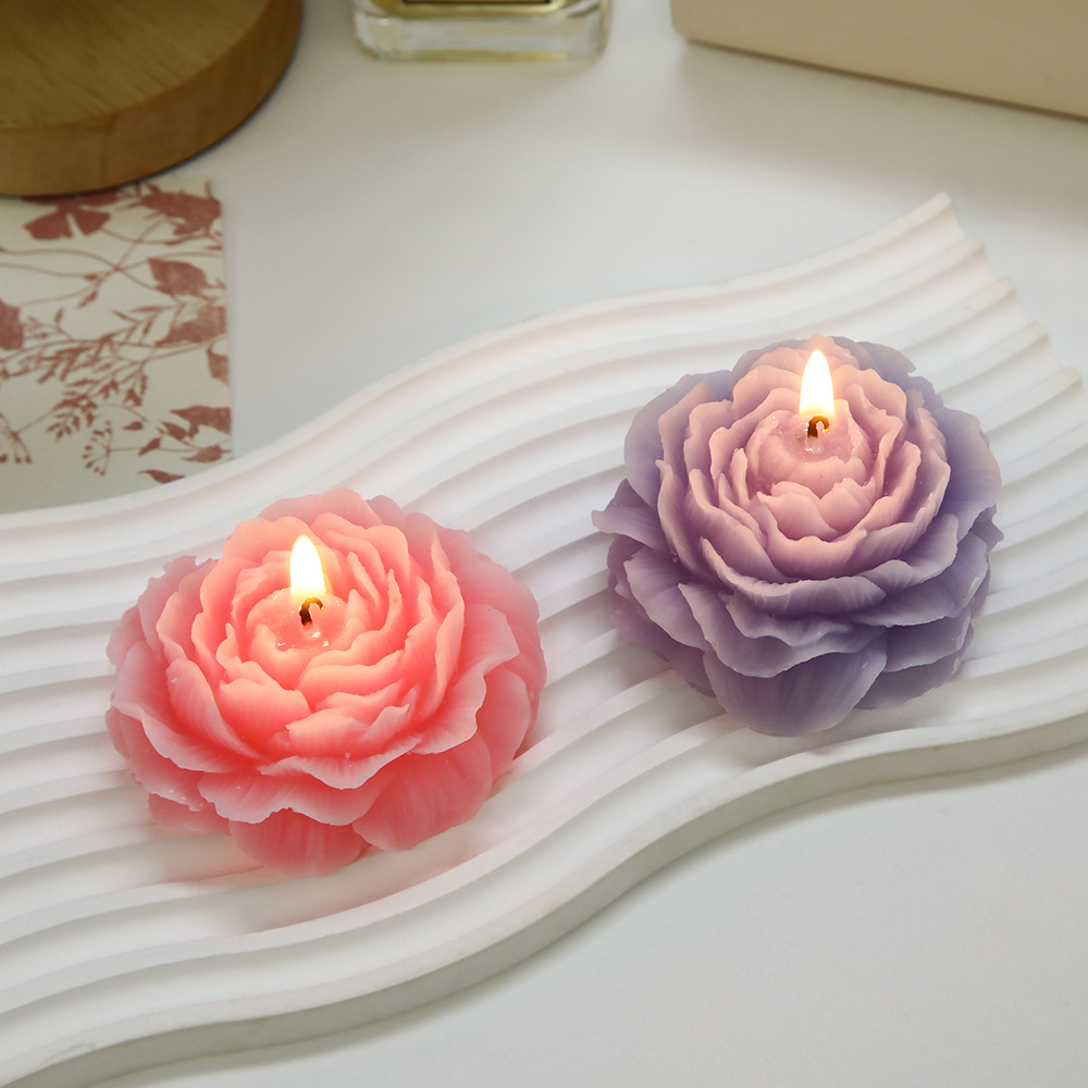 Peony flor aromaterapia vela al por mayor Día DE LA Madre fragancia regalo simulación flor forma vela decoración transfronteriza