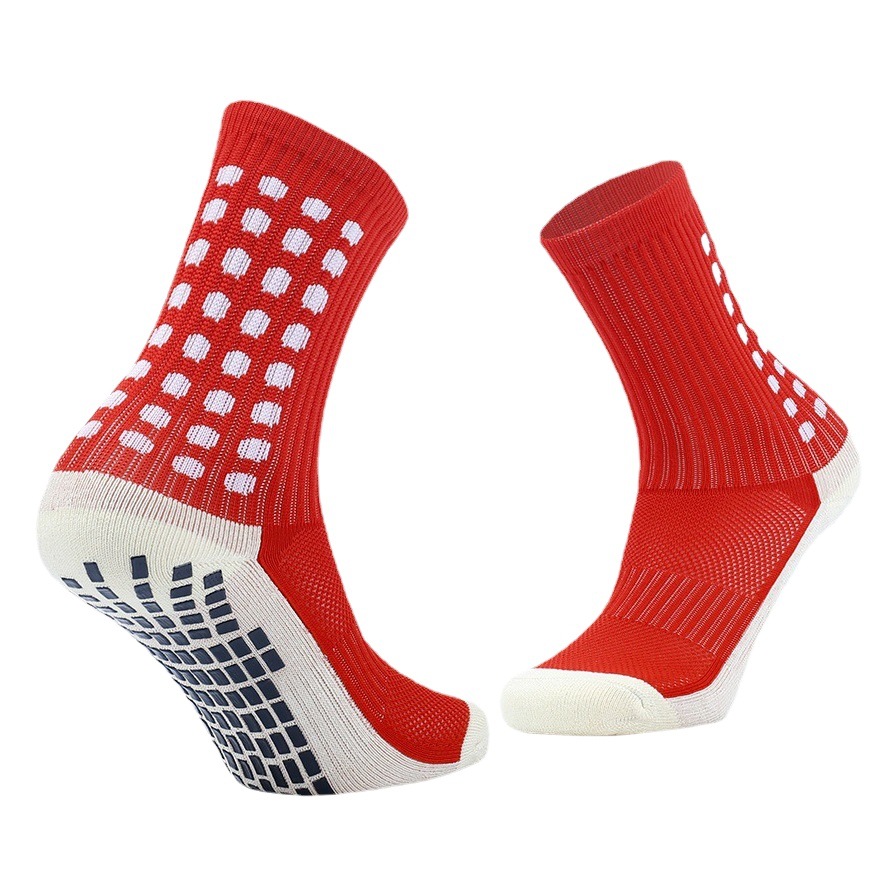 Calcetines de fútbol dispensadores de tubo medio para hombres y mujeres calcetines antideslizantes de baloncesto con parte inferior de toalla calcetines deportivos gruesos resistentes al desgaste que absorben los golpes