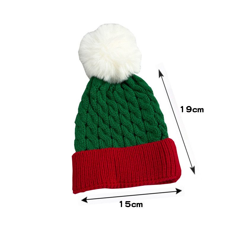 Niños Unisex Moda Bloque De Color Pompones Gorro De Lana display picture 4