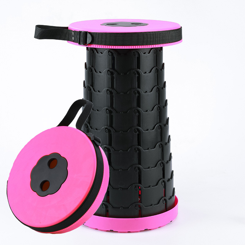 Taburete arco iris retráctil pequeño banco doméstico taburete de pesca ajustable portátil al aire libre asiento de cola de mano Maza