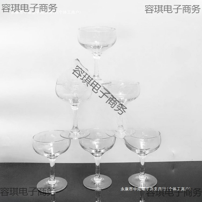婚庆玻璃垒塔香槟杯晚会庆典高脚叠塔杯碟形杯