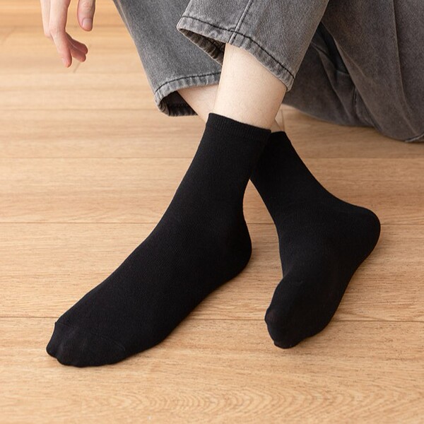 Cotton socks all cotton socks Men's business casual socks contain…