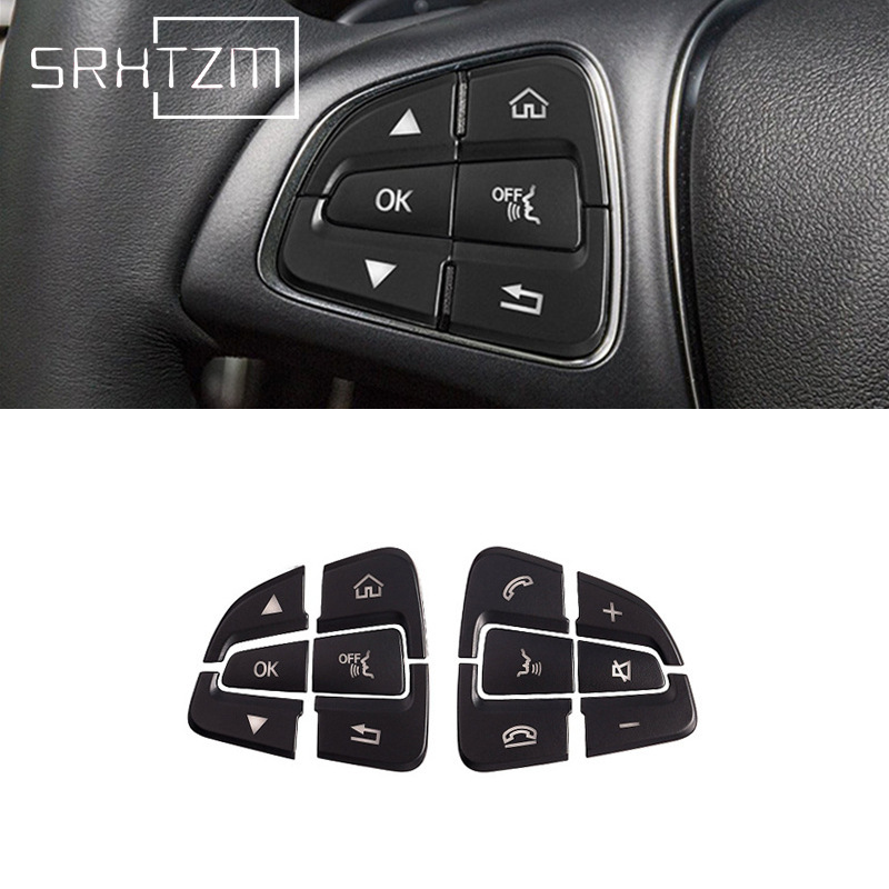 Suitable for Mercedes-Benz C200L GLA200 CLA GLE GLC260 C200L modified steering wheel button sticker Suitable for Mercedes-Benz C200L GLA200 CLA GLE GLC260 C200L modified steering wheel button sticker