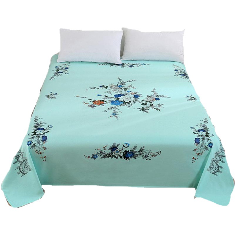 Wholesale Shanghai Traditional Coarse Cotton Bed Sheets and Duvet Covers with Diagonal Print, Thickened and Encrypted, Double Size, Group Purchase