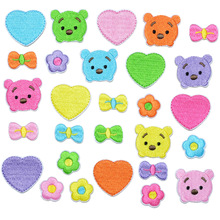 小号可爱卡通儿童布贴补丁贴衣服裤子装饰修补破小洞百搭七彩贴花