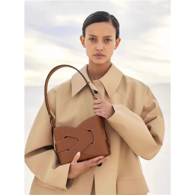 Polene Geometry Package Leather nodde Classic SYMMETRY Design nicho hombro oblicuo cruzado axila Package Leather Fashion