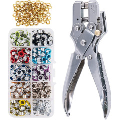 400セット11色5mm金属索環セット気眼穴あけペンチ鶏眼穴取付工具ペンチ気眼ペンチ
