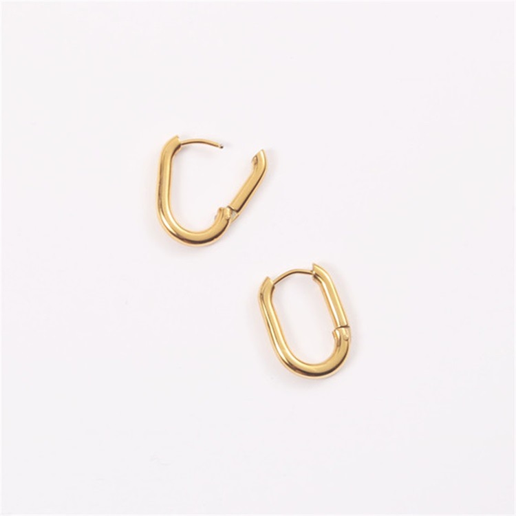 Mode Simple En Acier Inoxydable Oreille Clip En Forme De U Boucles D'oreilles display picture 5