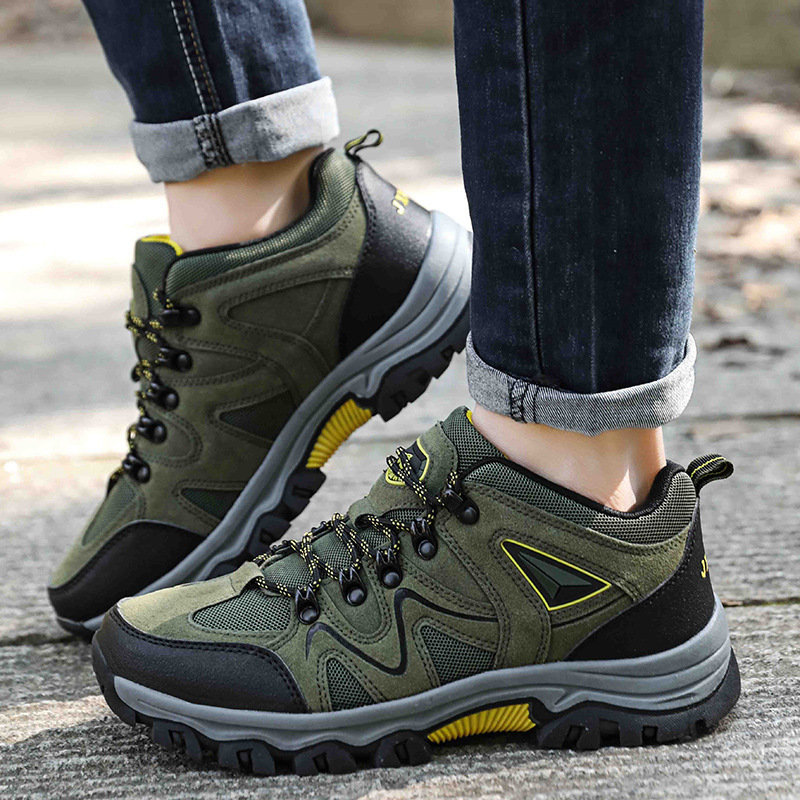 plus size Four Seasons New Outdoor Mountaineering Shoes Hiking Waterproof Non-slip Low-top Shoes Cross-border Men's Travel Shoes Wholesale