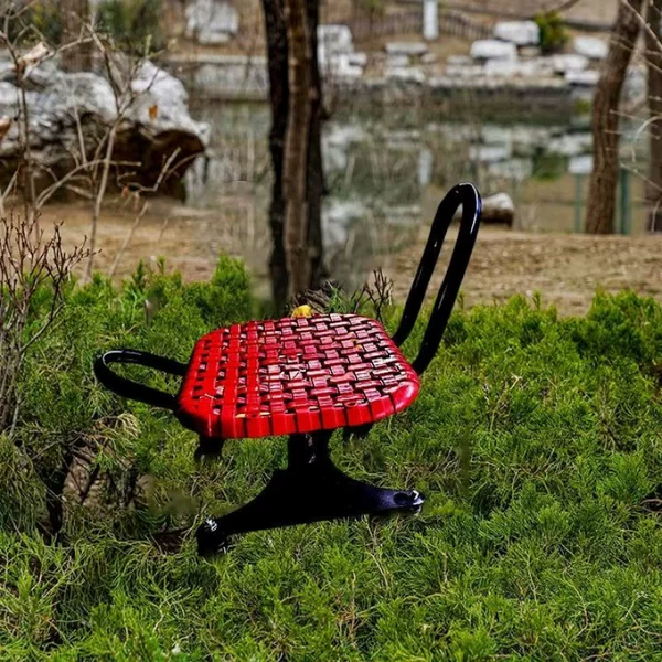 Adjustable Height Swivel Stool with Wheels for Greenhouse, Mobile Lazy Stool for Painting and Household Chores, Waist-Saving Mobile Small Stool