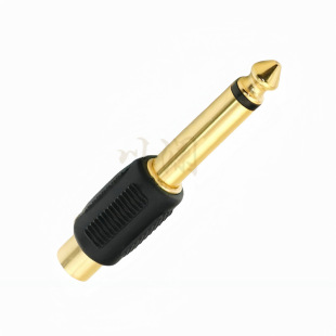 Gold-plated 6.35 to RCA base 6.5 adapter 6.3 to rca lotus base 6.35 audio head