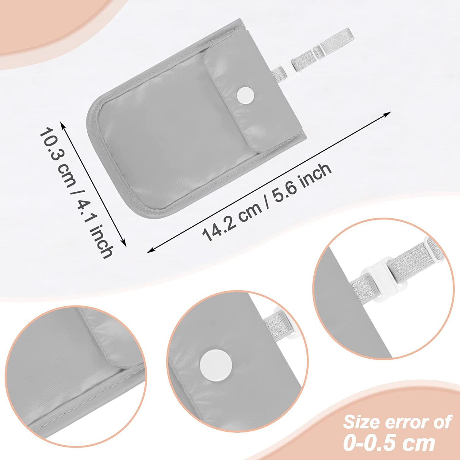 Juego de 2 piezas de ropa interior de mujer de algodón de nuevo estilo bolso de cambio cepillo antirrobo RFID bolso de tarjeta de mujer suave y ajustado ultrafino