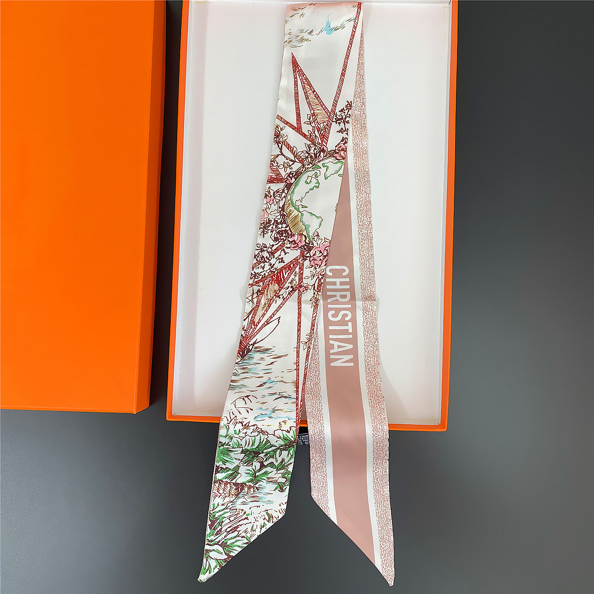 2025 nuevo estilo D bolsa atada bufanda de seda Dai Fei bolsa envuelta asa seda twilly tira larga y estrecha correa correa para el cuello cinta