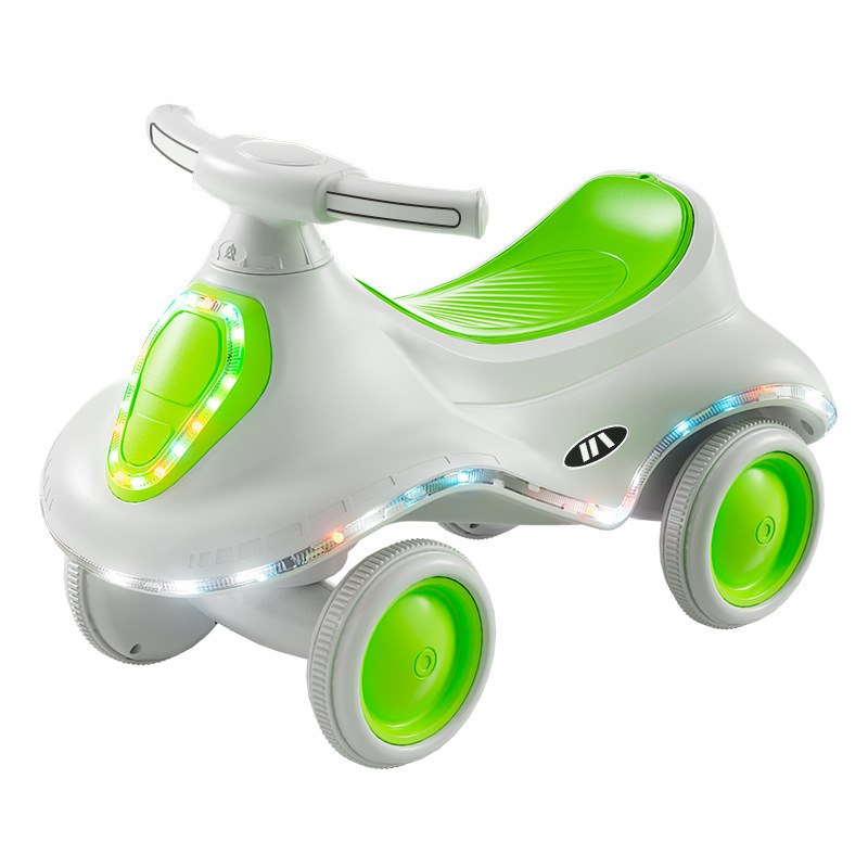Nuevo equilibrio para niños, patineta de cuatro ruedas, 1 - 3 años de edad, anti-rollback, música, luces, patineta sin pedal image 6
