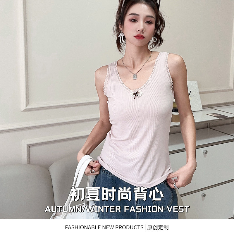 Spring and Summer new women's modal thread cotton camisole women's inner wear outer wear bottoming top small camisole