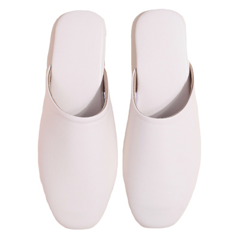 Men's and Women's Breathable Longbang Spring & Fall Home First-Layer Lambskin Slippers Home Indoor Wooden Floor Couple Leather Slippers