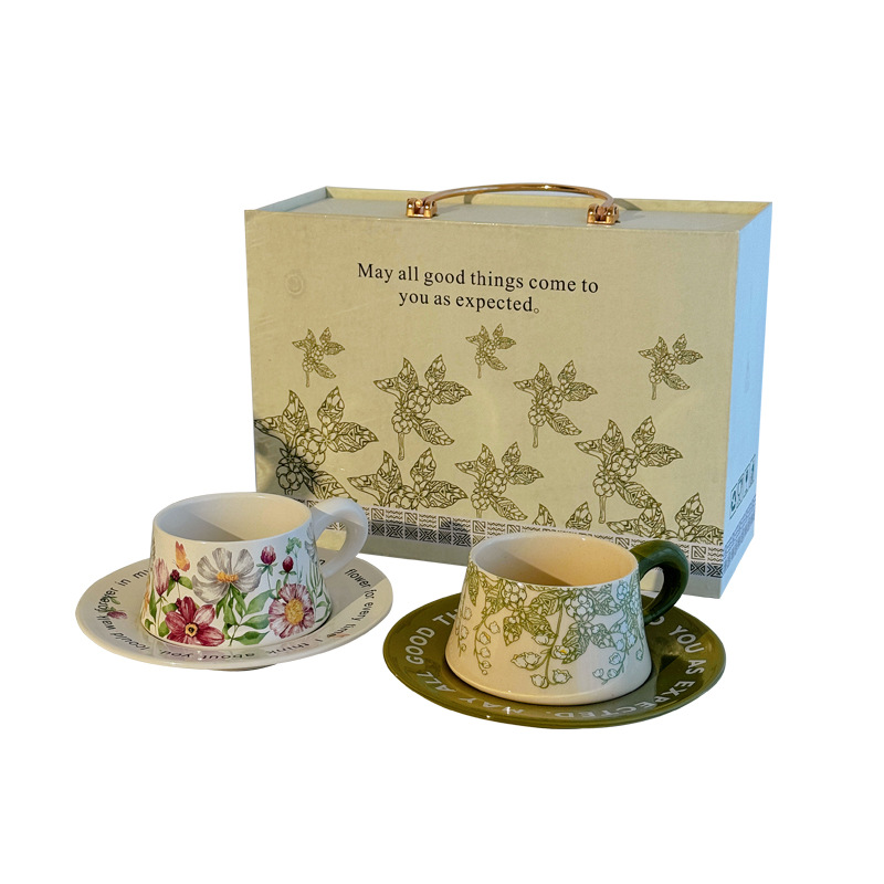Diseñador original de tazas de cerámica plato fábrica directa taza de té de la tarde taza de café conjunto taza de plato caja de regalo al por mayor