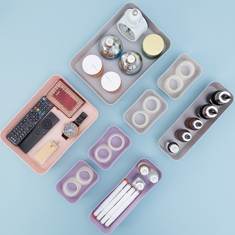 Stackable drawer sundries finishing partition box student stationery partition box kitchen bathroom storage box