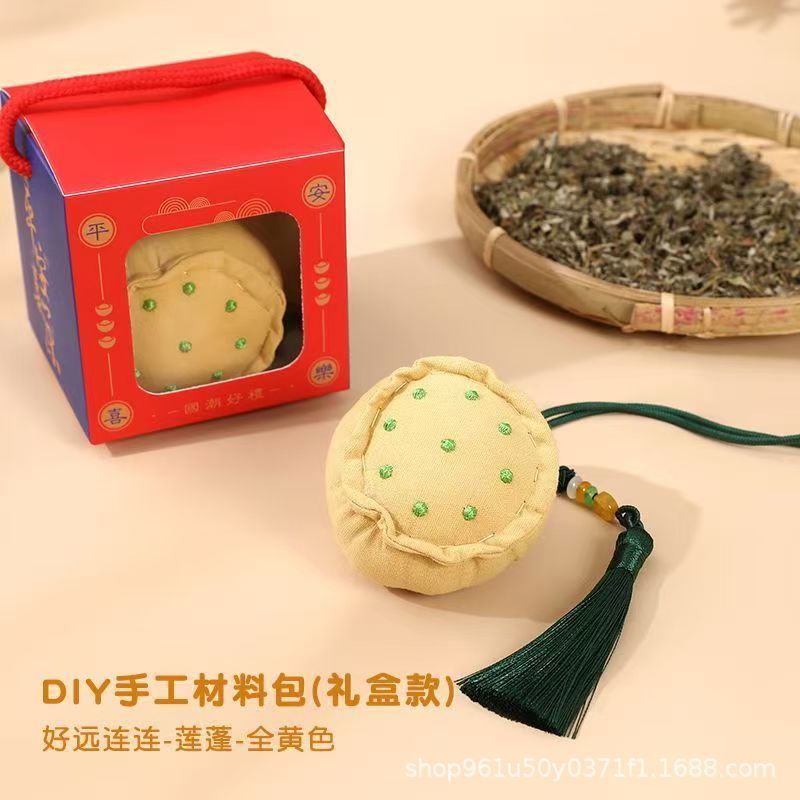 端午の節句の香包香嚢幸運蓮刺繍完成品ストラップ|undefined