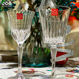 意大利进口RCR 高脚水晶玻璃杯家用高颜值刻花红酒杯葡萄酒杯酒樽