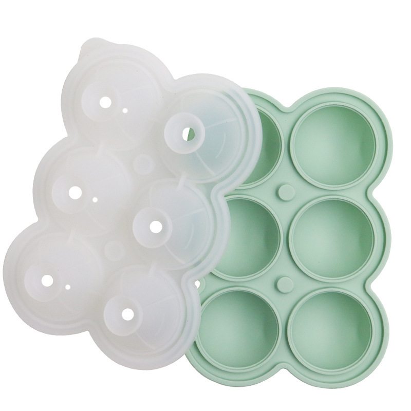 Caja de molde de hockey sobre hielo de silicona Ice Cube máquina de hielo 4-piece Rose whisky Comercial Grande cuadrado redondo image 30